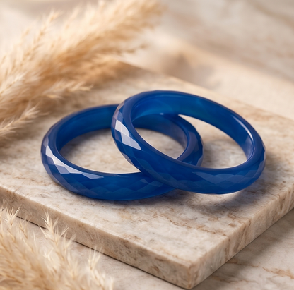 Midnight Sapphire Original Belgian Crystal Bangles (Set of 2) – 12mm
