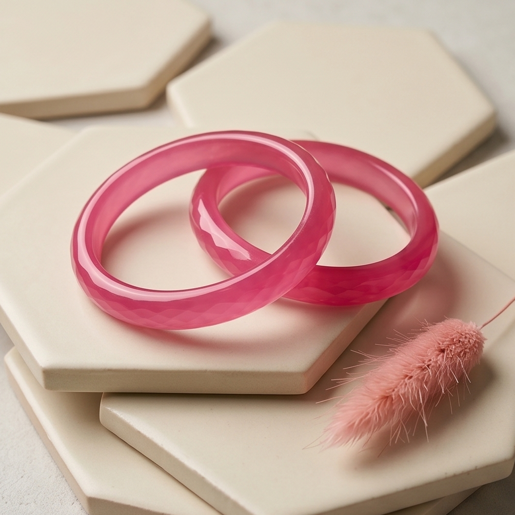 Roseé Blush Original Belgian Crystal Bangles (Set of 2) – 12mm
