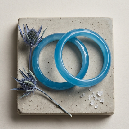 Aqua Marine Original Belgian Crystal Bangles (Set of 2) – 12mm