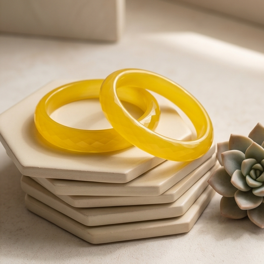 Marigold Glow Original Belgian Crystal Bangles (Set of 2) – 12mm