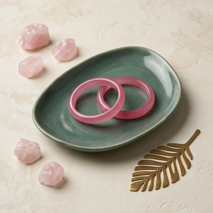 Roseé Blush Original Belgian Crystal Bangles (Set of 2) – 12mm
