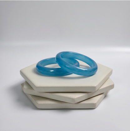 Aqua Marine Original Belgian Crystal Bangles (Set of 2) – 12mm