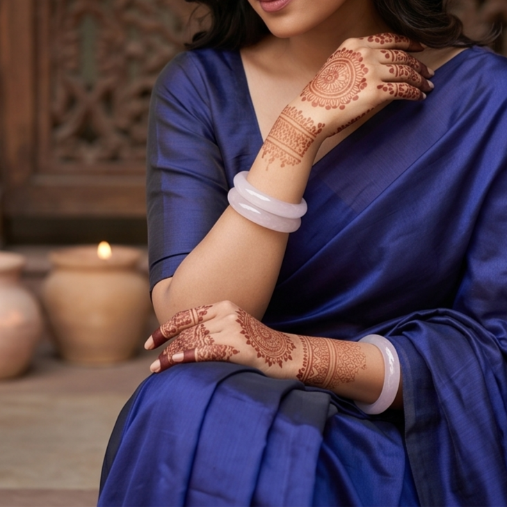 Pearl Opulence Original Belgian Crystal Bangles (Set of 2) – 12mm