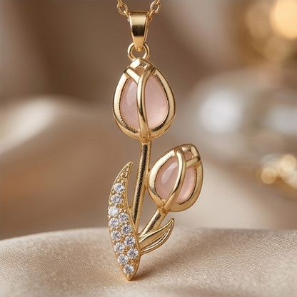 Blossom Tulip Jewelry Combo Set – PVD Gold Plated
